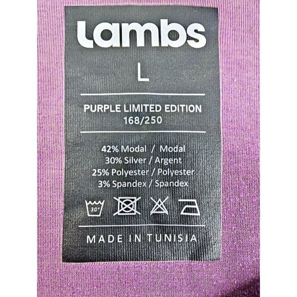 Lambs Size Large Purple Limited Edition 168/250 Women's Short Sleeve Logo Tee - Picture 6 of 8